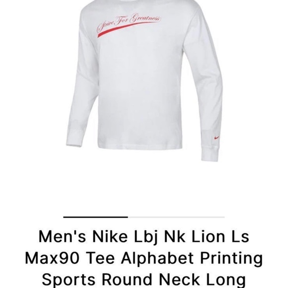 Nike LeBron Strive For Greatness Lion LS T-Shirt NEW Sz Large - Picture 2 of 5